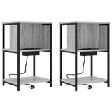 Bedside Cabinet 2 pcs Grey Sonoma 38 x 31 x 61 cm 859457