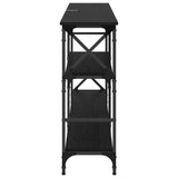 Console Table Black Oak 150 x 29 x 76.5 cm Engineered Wood 882798