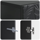 TV Cabinet Black Engineered Wood 897116