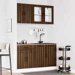 ZNTS 4 Piece Kitchen Cabinet Set Kalmar Brown Oak Engineered Wood 3314868