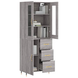 Highboard Grey Sonoma 69.5x34x180 cm Engineered Wood 3198455