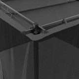 Gazebo with Mesh Walls Anthracite 3x3 m Steel 4003909