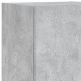 4 Piece TV Wall Units with LED Concrete Grey Engineered Wood 3216714