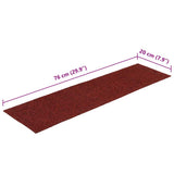 Stair Mats Self-adhesive 30 pcs 76x20 cm Bordeaux Red Rectangular 3365725