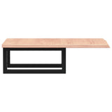 Basin Shelf Wall Mounted Steel and Solid Wood Oak 3302557