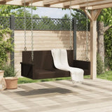 Swing Bench Brown 119x56x48 cm Poly Rattan 365626