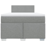 Box Spring Bed with Mattress Light Grey 120x200 cm Fabric 3285848
