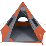 Camping Tent Tipi 7-Person Orange Waterproof 94429