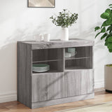 Sideboard with LED Lights Grey Sonoma 81x37x67 cm 836663