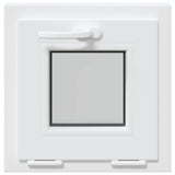 Tilt Basement Window RISOR 40 x 40 cm PVC and Clear Plain Glass 42047754