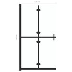 ZNTS Foldable Walk-in Shower Wall Transparent ESG Glass 120x190 cm 151185