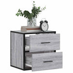ZNTS Wall-mounted Bedside Cabinet Grey Sonoma 40x31x39.5 cm 848730