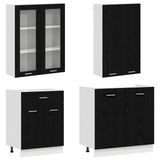 Kitchen Unit LYON 4 pcs Black Oak Engineered Wood 3438364