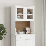Dresser Top ALTA White 77x30x92 cm Solid Wood Pine 353946