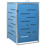 Single Wheelie Bin Shed 69x77.5x112.5 cm Stainless Steel 149566