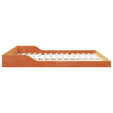 Bed Frame Wax Brown 180 x 200 cm Solid Pine Wood 873306