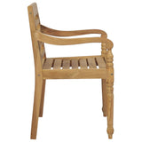 Batavia Chair Set of 4 Natural Teak 3073292