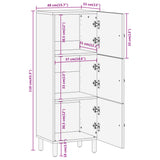 Highboard 40x33x110 cm Solid Wood Mango 356920