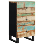 ZNTS Sideboard with 3 Drawers 40x33.5x75 cm Solid Wood Reclaimed 352907