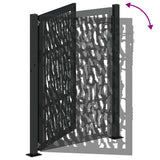 Garden Gate Black 100x125 cm Steel Trace Design 4100980