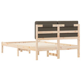 Bed Frame with Upholstered Headboard Taupe 120 x 190 cm 877927