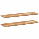 Floating Shelves 2 pcs 80x20x2 cm Oil Finished Solid Wood Acacia 3279504