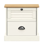 ZNTS Bedside Cabinet VIGO White 42x35x42 cm Solid Wood Pine 353158