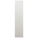 Office Cabinet Light grey Steel, tempered glass 90x40x180 cm 335947