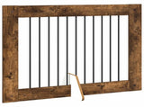 Dog Gate with Stands 2 pcs Smoked Oak 100 x 80 cm 892057
