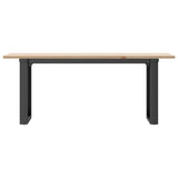 Coffee Table O-Frame 110x40x45 cm Solid Wood Pine and Steel 3282667