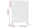 Privacy Screen White 100 x 50 x 180 cm Steel 868557