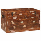 Storage Box with Storage with Door Brown Solid Mango Wood 4104568