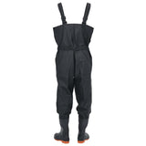 Chest Waders with Boots and Belt Black Size 44 4017005