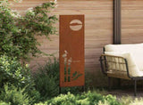 Garden Privacy Screen Rusty 32 x 140 cm Weathering Steel 876251