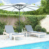 Sun Lounger Set of 2 White Solid pine wood Large 825068