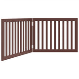 Dog Gate Foldable 2 Panels Brown 160 cm Poplar Wood 352264