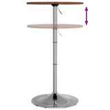 ZNTS Bar Table Dark Brown Ø50x89.5 cm Solid Wood Beech 3270618