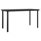 7 Piece Garden Dining Set Black 3099104