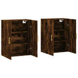 Wall Mounted Cabinets 2 pcs Smoked Oak 69.5x34x90 cm 3195616