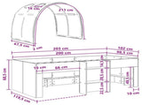 Bed with Tunnel 4 pcs White and Light Blue Engineered Wood 3423546