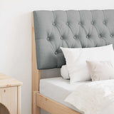 Upholstered Headboard Light Grey 80 cm Solid Pine Wood 879364