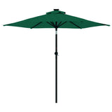 Garden Parasol with Steel Pole Green 225x225x212 cm 4005059