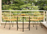 3 Piece Garden Dining Set Poly Rattan 3157833
