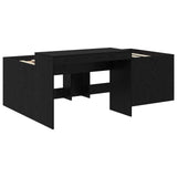 Kids'High Bed Frame with Desk Black 80 x 200 cm 3422644