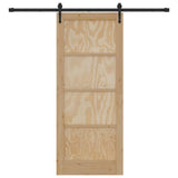 Sliding Door ORKDAL Natural and Black 83 x 202 cm 3333728