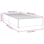 ZNTS Bed Frame without Mattress Light Grey 90x190 cm Single Single Fabric 349863