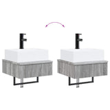 Wall-Mounted Wash Basin Grey Sonoma 40 x 41 x 39 cm 890204