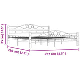 Bed Frame without Mattress Black Metal 200x200 cm 285296
