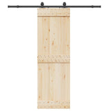Sliding Door Hardware Kit 200 cm Steel Black 4009717