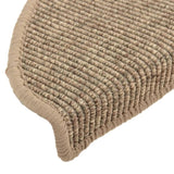 Stair Mats 15 pcs 65x21x4 cm Dark Beige Half Round Large 326902